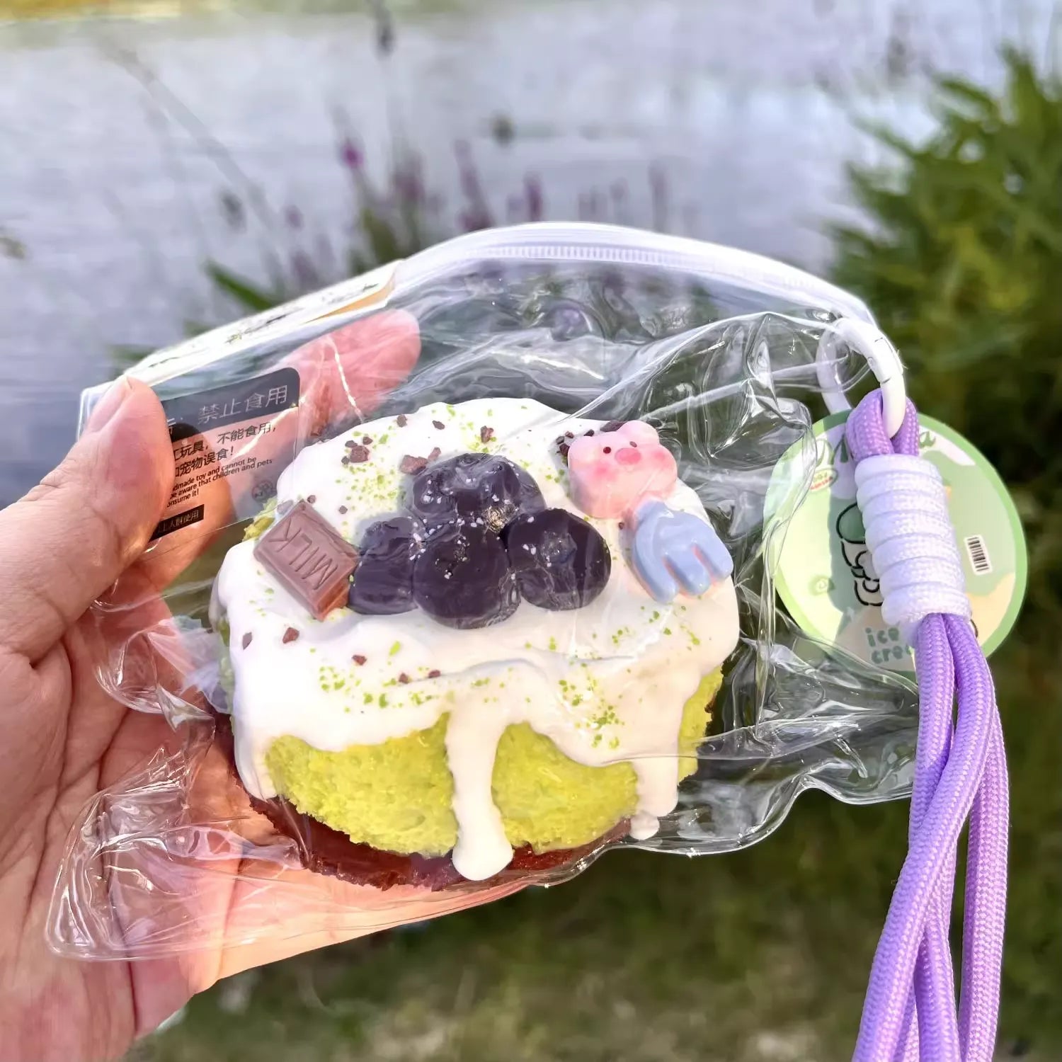 Blueberry Matcha Chocolate Cake Squeeze Fun - A Stress Relief Tool