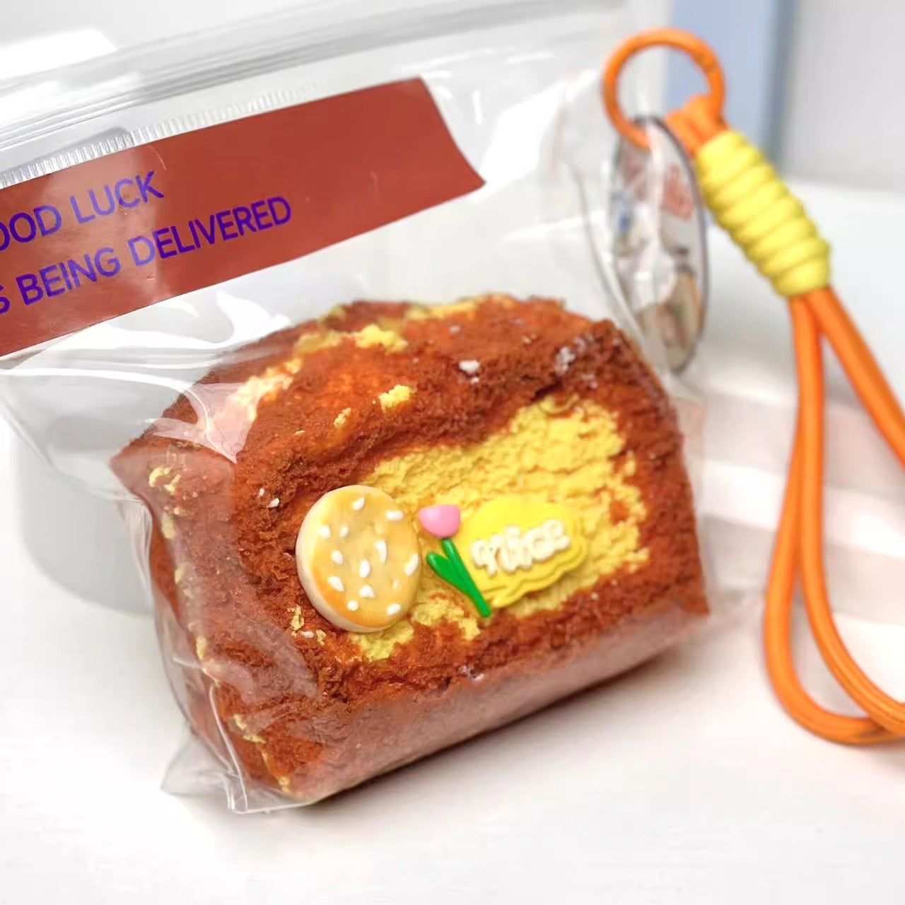 Slow-rebound pinching game for stress relief Caramel double-layer toast
