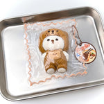 Dry mud kneading overalls bear doll cream mud feeling