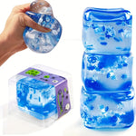 3-Piece Soft Ice Cube Toys – Sensory Stress Relief for Kids & Adults, Perfect for Office, Party, Birthday&Holiday Gifts, squishy