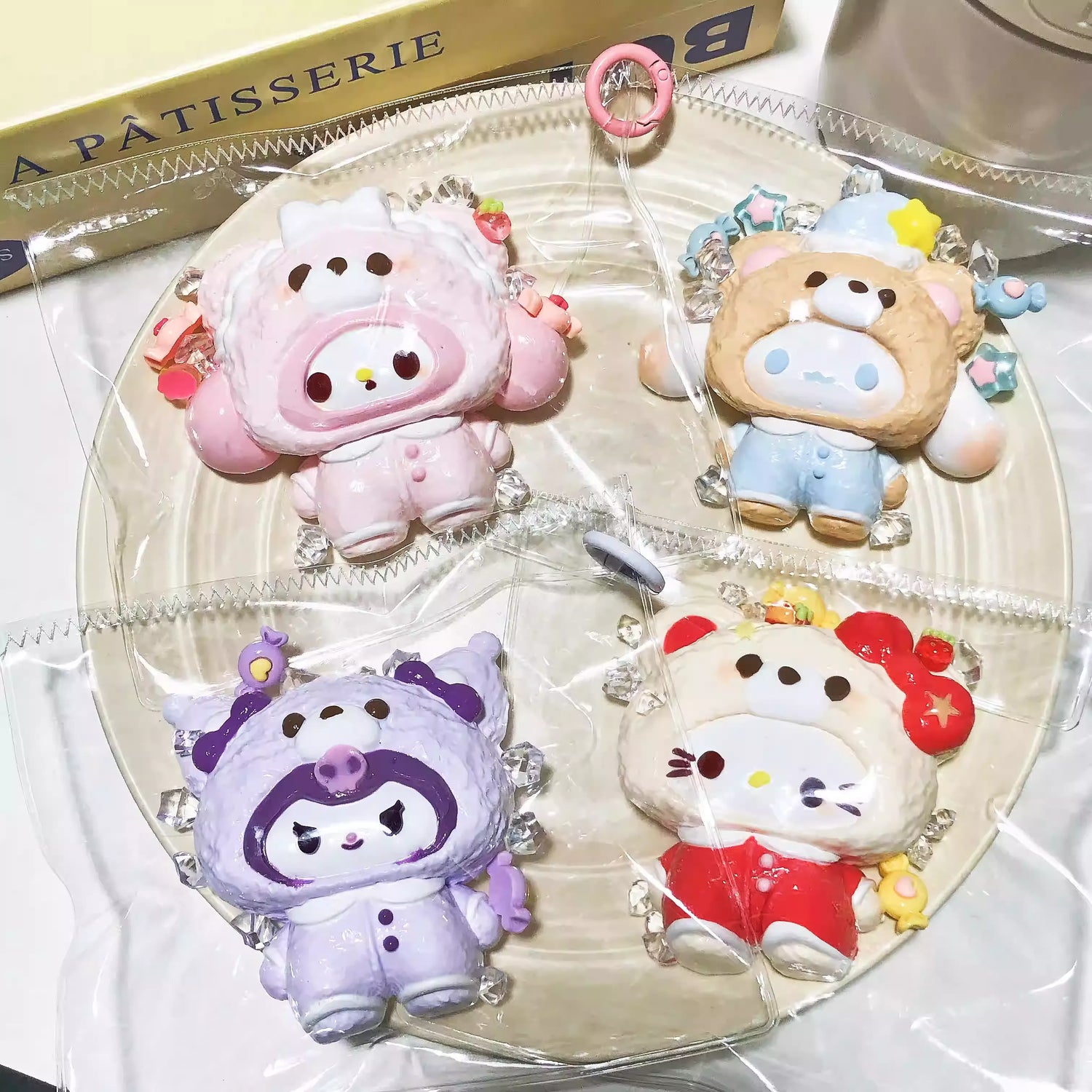 Bear Pajamas Series Kitty Kuromi Melody Cinnamon Dog Pinching