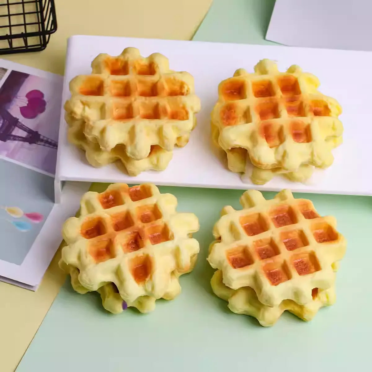 New slow rebound soft and fragrant double-layer sandwich waffles