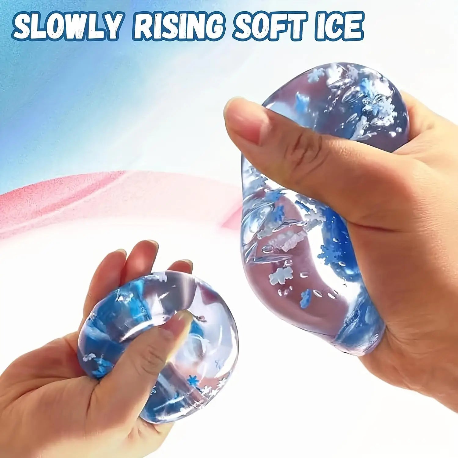 3-Piece Soft Ice Cube Toys – Sensory Stress Relief for Kids & Adults, Perfect for Office, Party, Birthday&Holiday Gifts, squishy