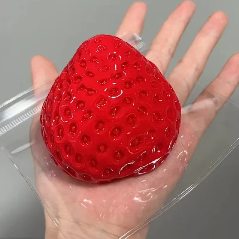 Stress Relief And Pressure Resistance Super Gradient Color Cat Paw Imitation Strawberry Soft Relieve Stress Anxiety Toy Gift