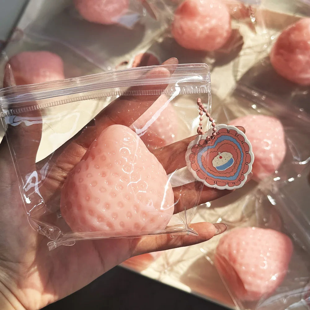 Stress Relief And Pressure Resistance Super Gradient Color Cat Paw Imitation Strawberry Soft Relieve Stress Anxiety Toy Gift