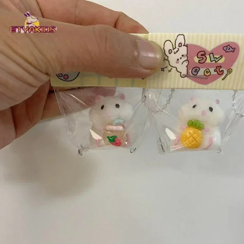 Kawaii Cute Hamster Mini Squeeze Toys for Children Adult Stress Relieving Small Pendant Slow Rebound  Squishies Fidget Toys